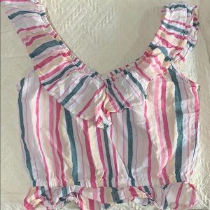 EXPRESS Multi color ruffled top